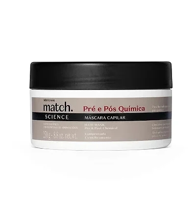 Match Science Pre & Post-Chemical Hair Mask - O Boticario - 25Og