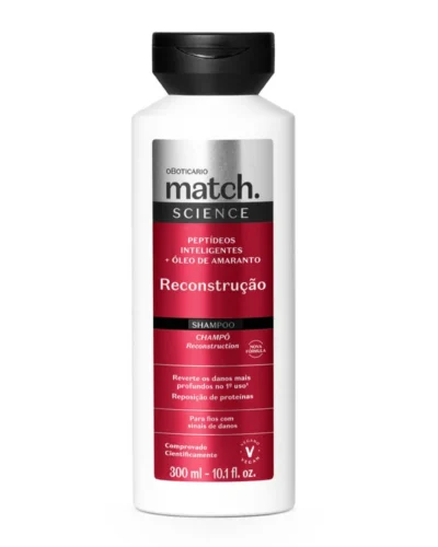Match Science Reconstruction Shampoo - 300ml - O Boticario